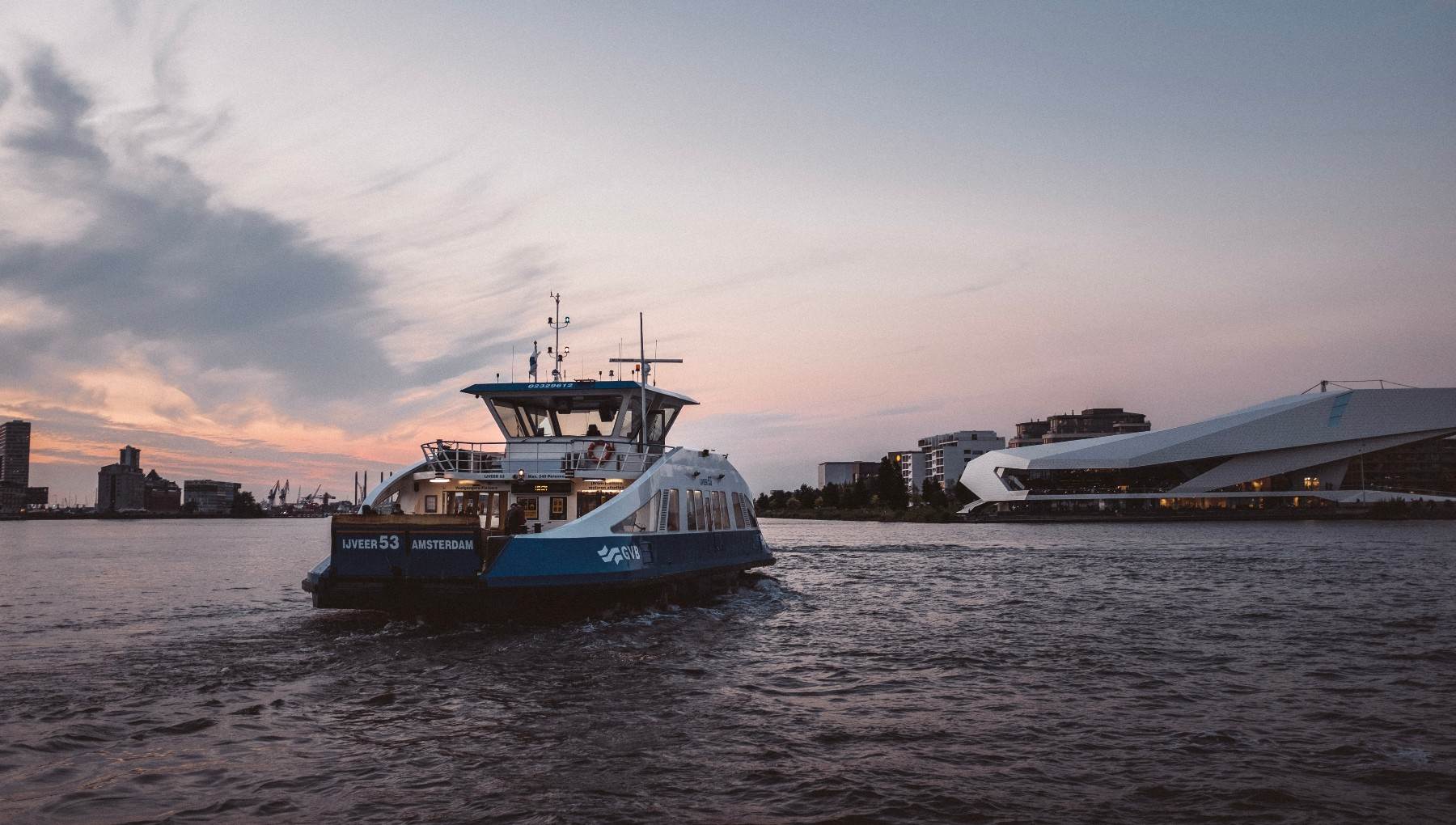 Ferries in Amsterdam, Netherlands