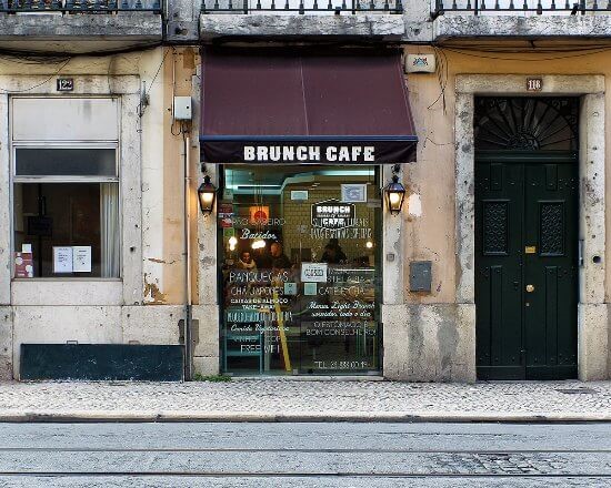 Brunch cafe in Lisbon, Portugal