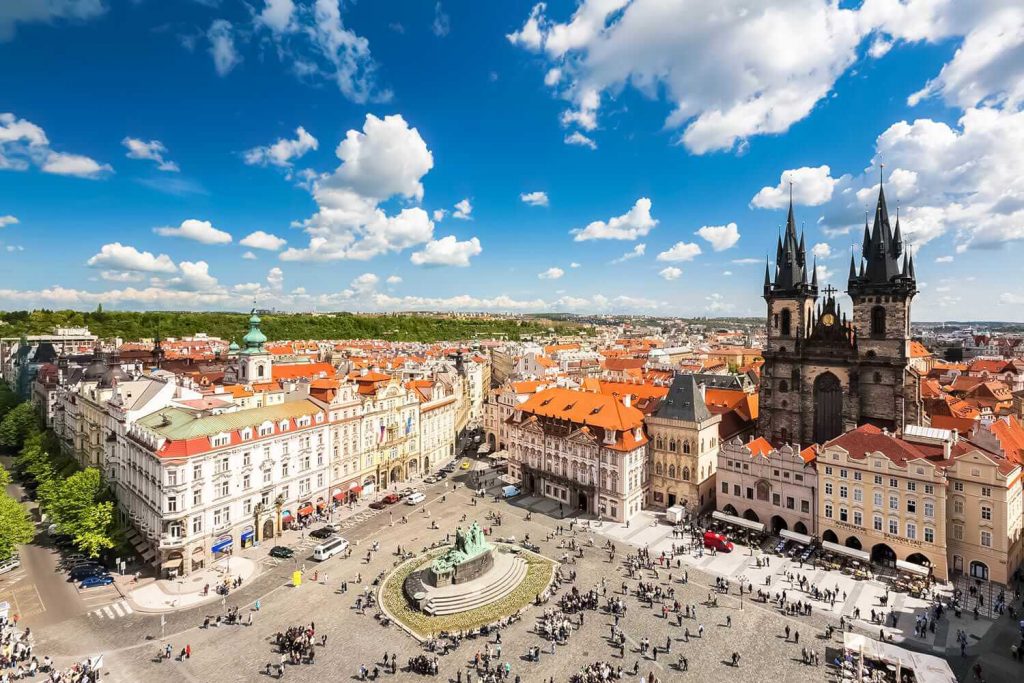 old town square in Prague, Czech Republic