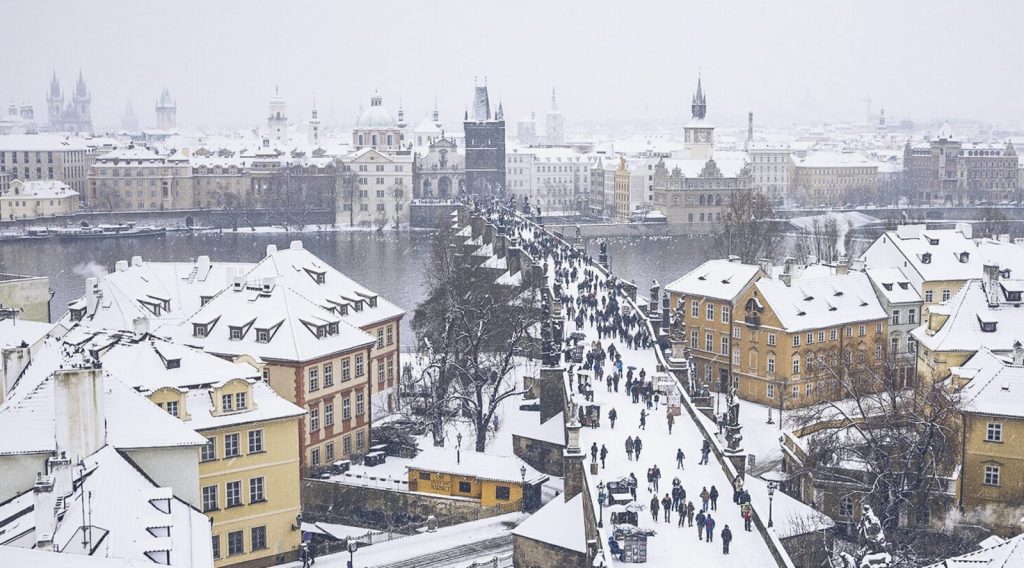 Winter in Prague, Czech Republic