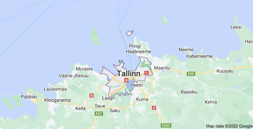 Map of Tallinn, Estonia