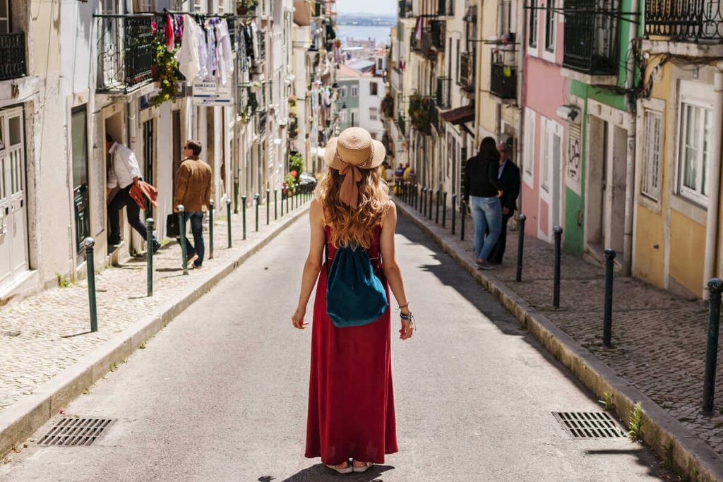 Girl in Lisbon, Portugal