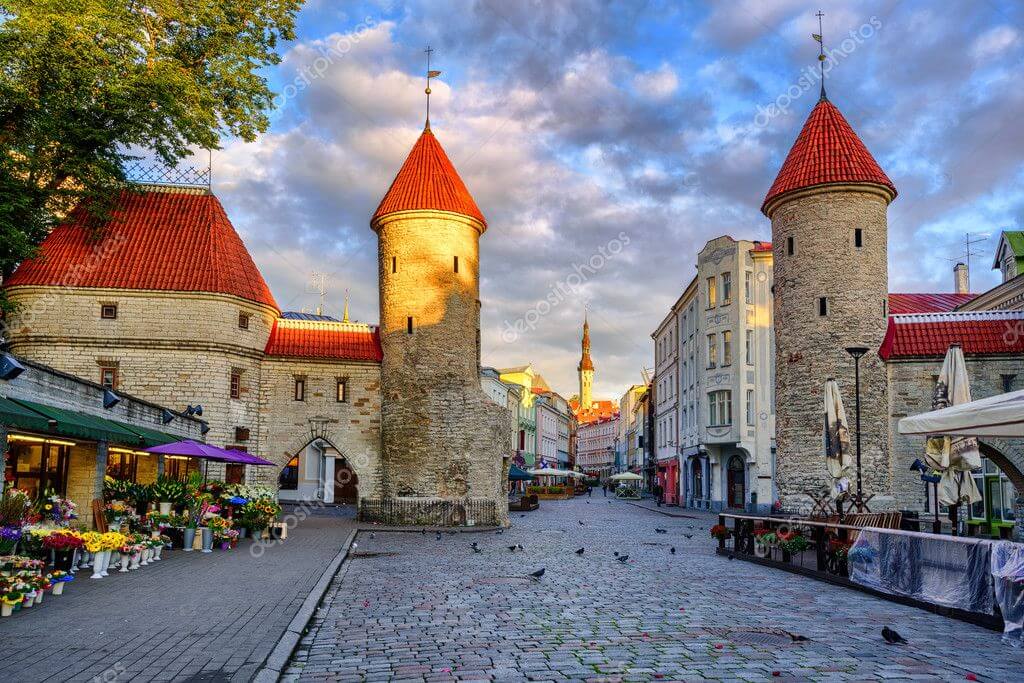 Viru gate in Tallinn, Estonia