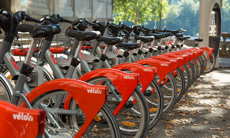 Cycling in Lyon, France