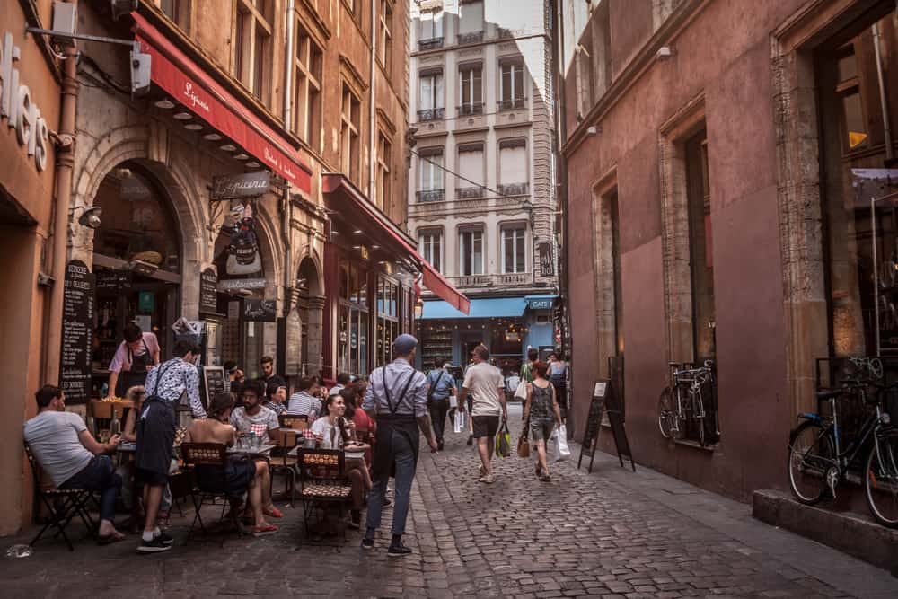 old town in Lyon, France