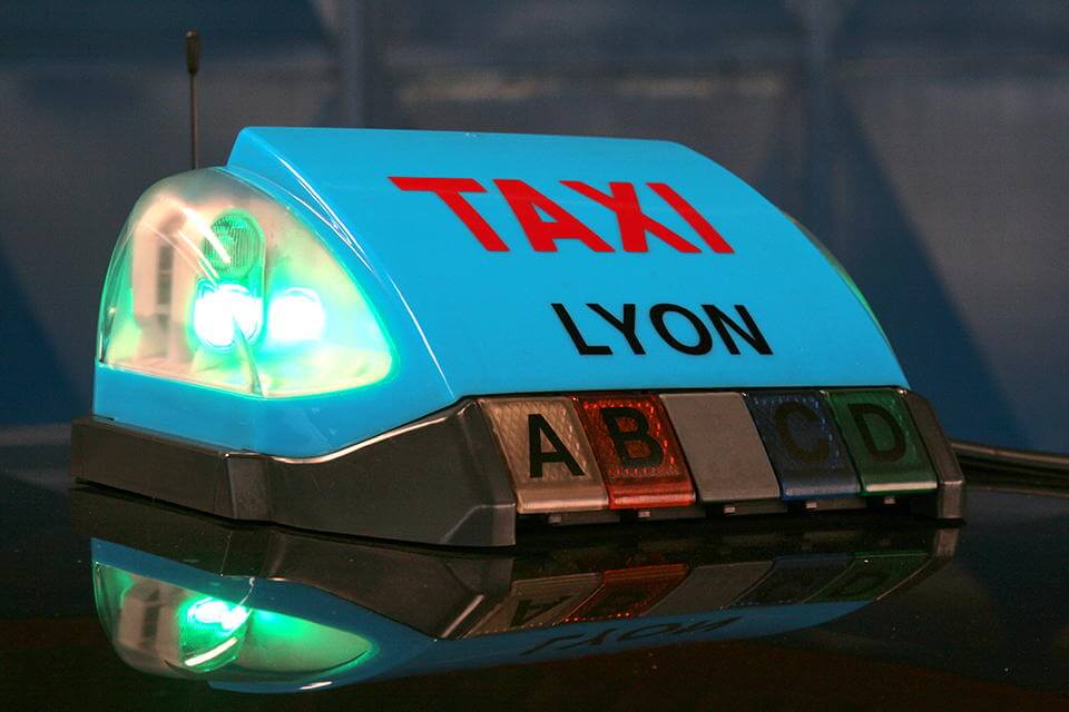 taxi in Lyon, France