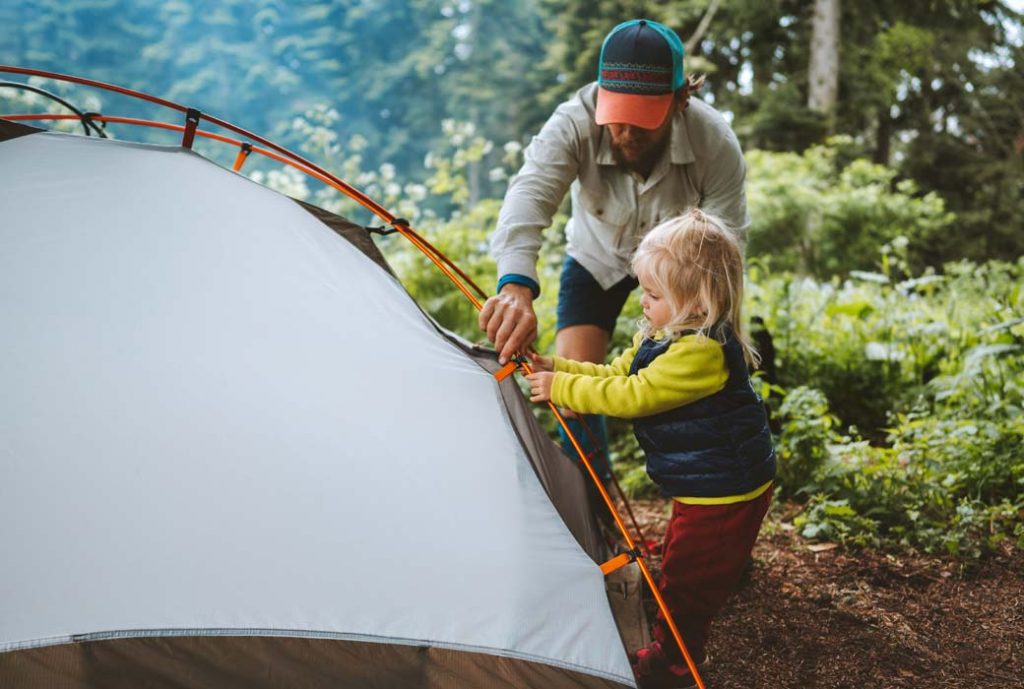 Kids camping